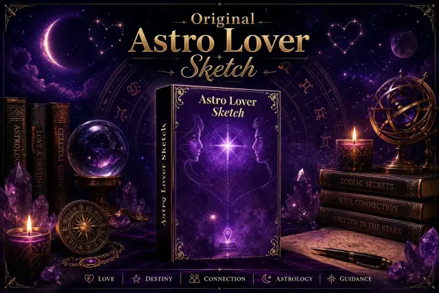 Astro Lover Sketch personalized soulmate portrait example