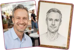 James R. from Austin, TX sharing his Astro Lover Sketch experience